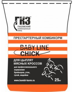 Глазовский цыплят ПК5 25кг комбикорм Baby line chick