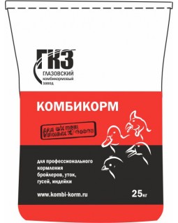 Глазовский бройлер ПК6 25кг от 26дн комбикорм